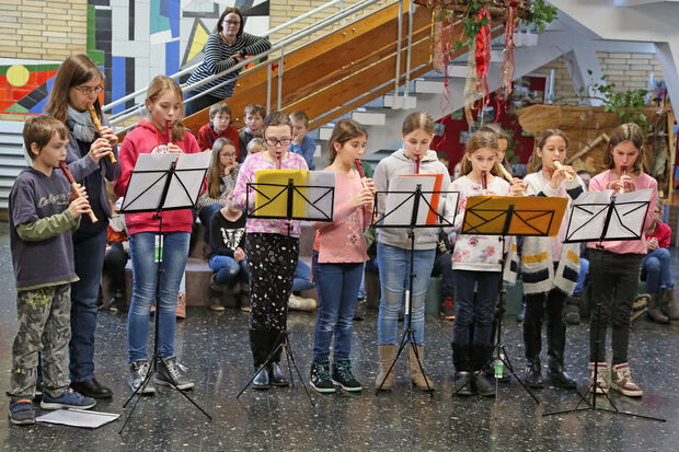 Blockflöten-Arbeitsgemeinschaft der Melanchthon-Grundschule Wickede (Ruhr) FOTO: ANDREAS DUNKER