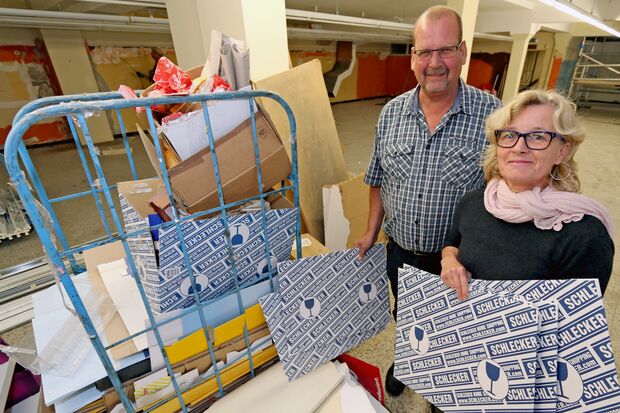 Schlecker raus – Caritas rein: das Ladenlokal in der Kirchstraße während des Umbaus FOTO: ANDREAS DUNKER