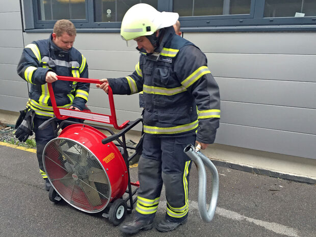 Lüftung der Produktionsstätte nach dem automatischen Einsatz der CO-2-Löschanlage FOTO: ANDREAS DUNKER