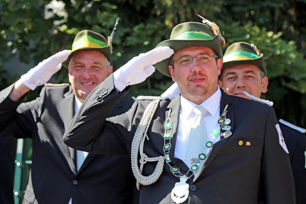 SSC-Prinz Patrick Wewers vom Schieß-Sport-Club (SSC) der St.-Johannes-Schützenbruderschaft Wickede und Wiehagen FOTO: ANDREAS DUNKER