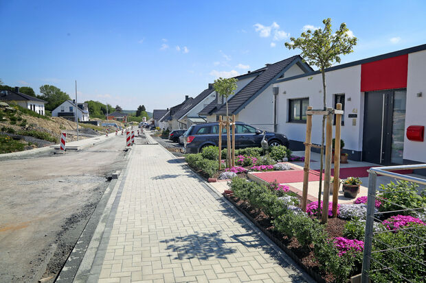 Straßenausbau im östlichen Teil des Neubaugebietes "An der Chaussee" in Wickede FOTO: ANDREAS DUNKER