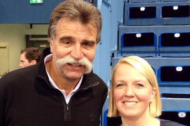 Nicole Korte mit dem prominenten Handball-Trainer FOTO: PRIVAT