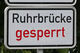 Vollsperrung der Ruhrbrücke für voraussichtlich vier Wochen