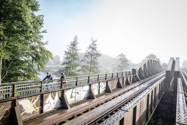 Die Wickeder Eisenbahnbrücke FOTO: RUHRTAL-RADWEG