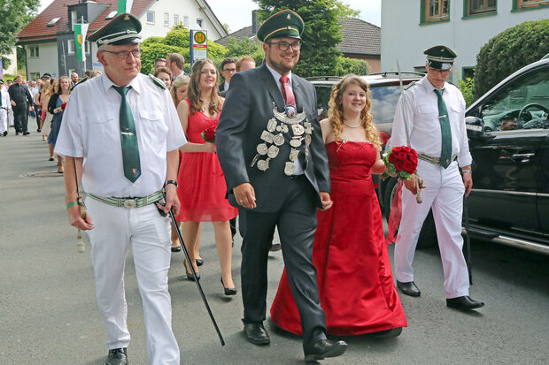 Das amtierende Schützenkönigspaar der St.-Vinzentius-Bruderschaft Echthausen ARCHIVFOTO: ANDREAS DUNKER
