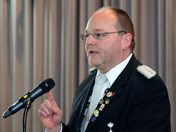 Zeigt den Schützen künftig, wo es langgeht: der neue Kommandeur Andreas Wette FOTO: ANDREAS DUNKER