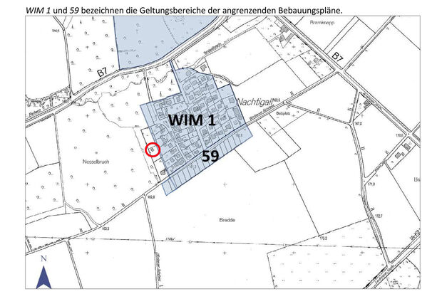 Lageplan des "Schafstalls", der angeblich in "Wohnraum für Flüchtlinge" umgewandelt werden soll. VORLAGE: GEMEINDE WICKEDE (RUHR)