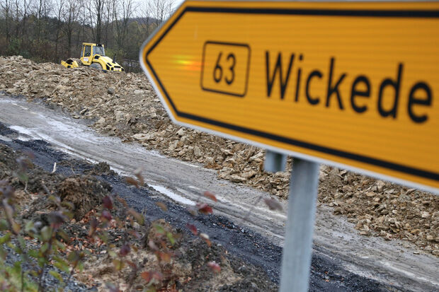Bauarbeiten für den Pendler-Parkplatz an der Autobahn-Anschlussstelle Wickede ARCHIVFOTO: ANDREAS DUNKER