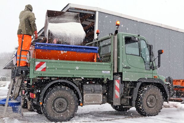 Streumittel laden am Bauhof FOTO: ANDREAS DUNKER